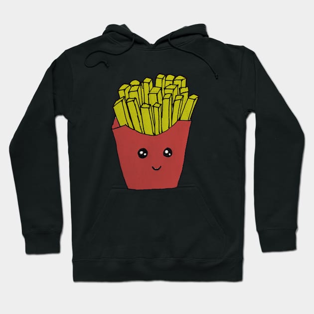 Hand drawn french fries love food Hoodie by WatercolorFun